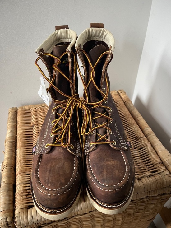 Thorogood 8” Steel Toe Wedge Sole Moc Toe Work Boot Size 8.5 EE NWT main image 6